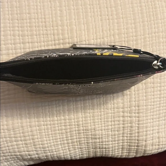 DKNY Black Graffiti-Print Cosmetic Pouch with Multicolor Accents - Picture 4 of 4